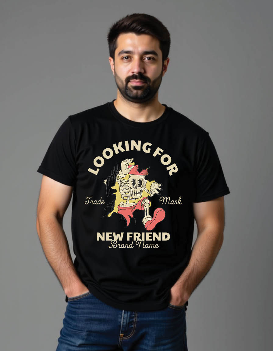 Thumbnail: skull emerging from outside mens printed graphic t shirts