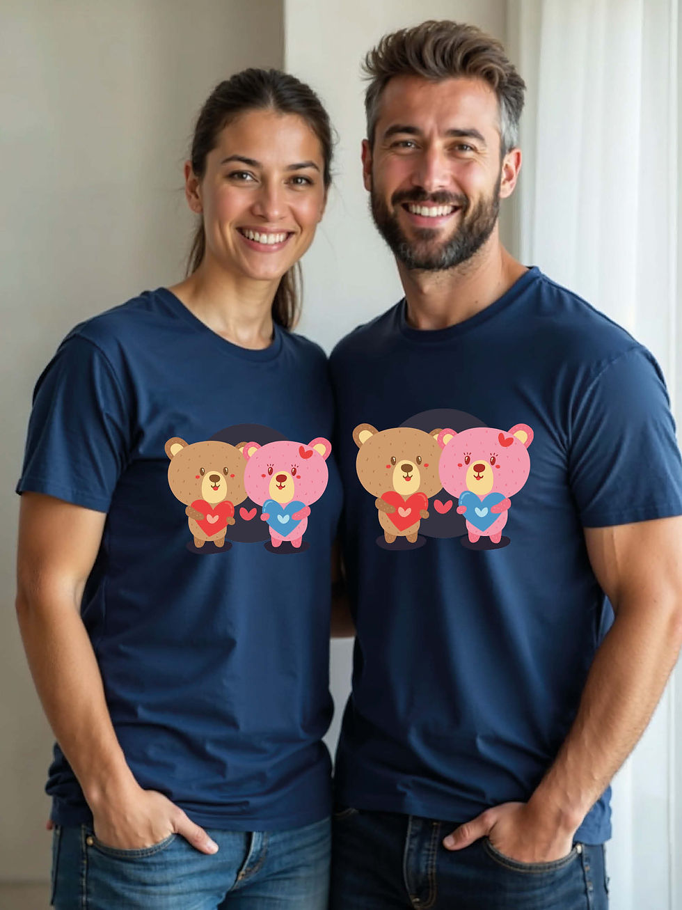 Thumbnail: Romantic Animal Couple T-Shirt Lovers Edition – Discount Offer
