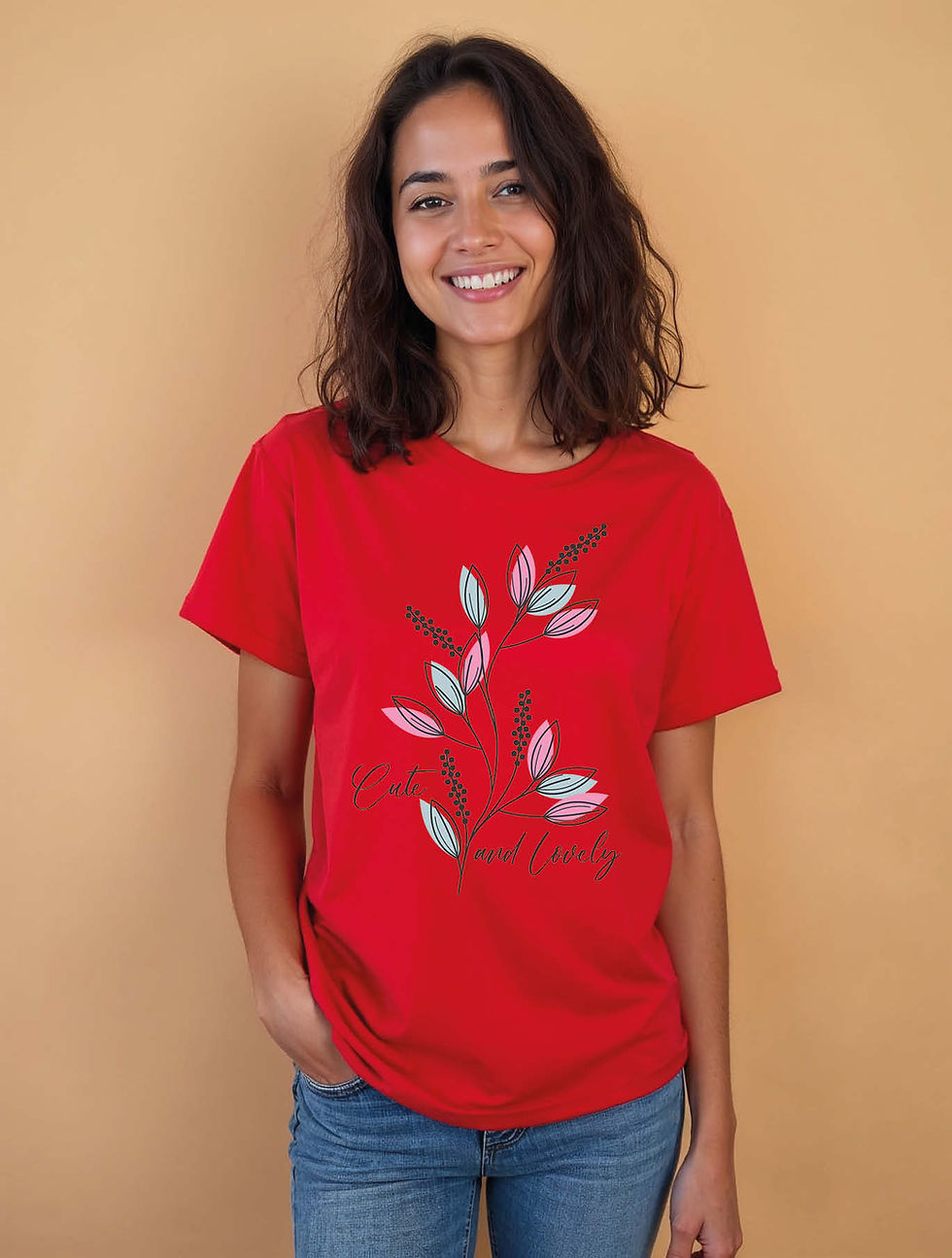 Thumbnail: cute and lovely Classic Women’s Printed Graphic Typography T-Shirt – Hot Deal