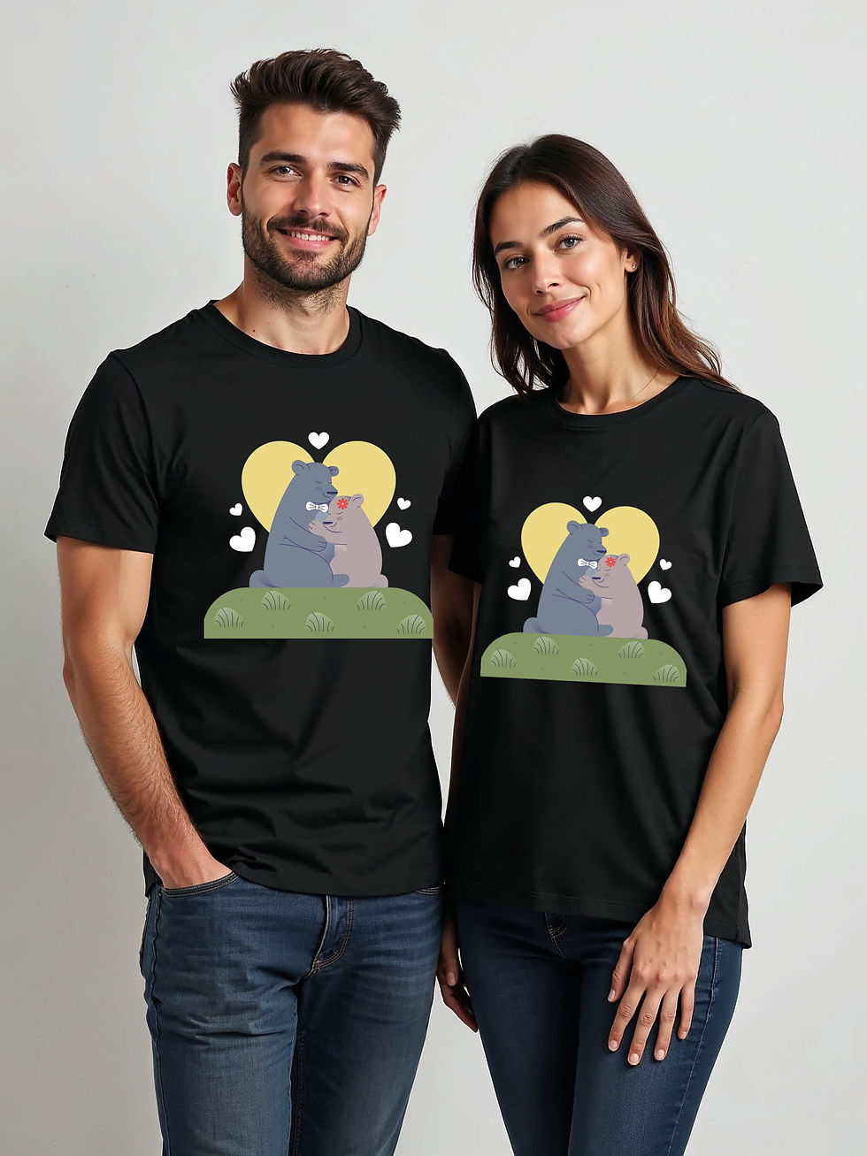 Thumbnail: Anniversary Cartoon Couple Matching Tee Lovers Edition – Fast Delivery