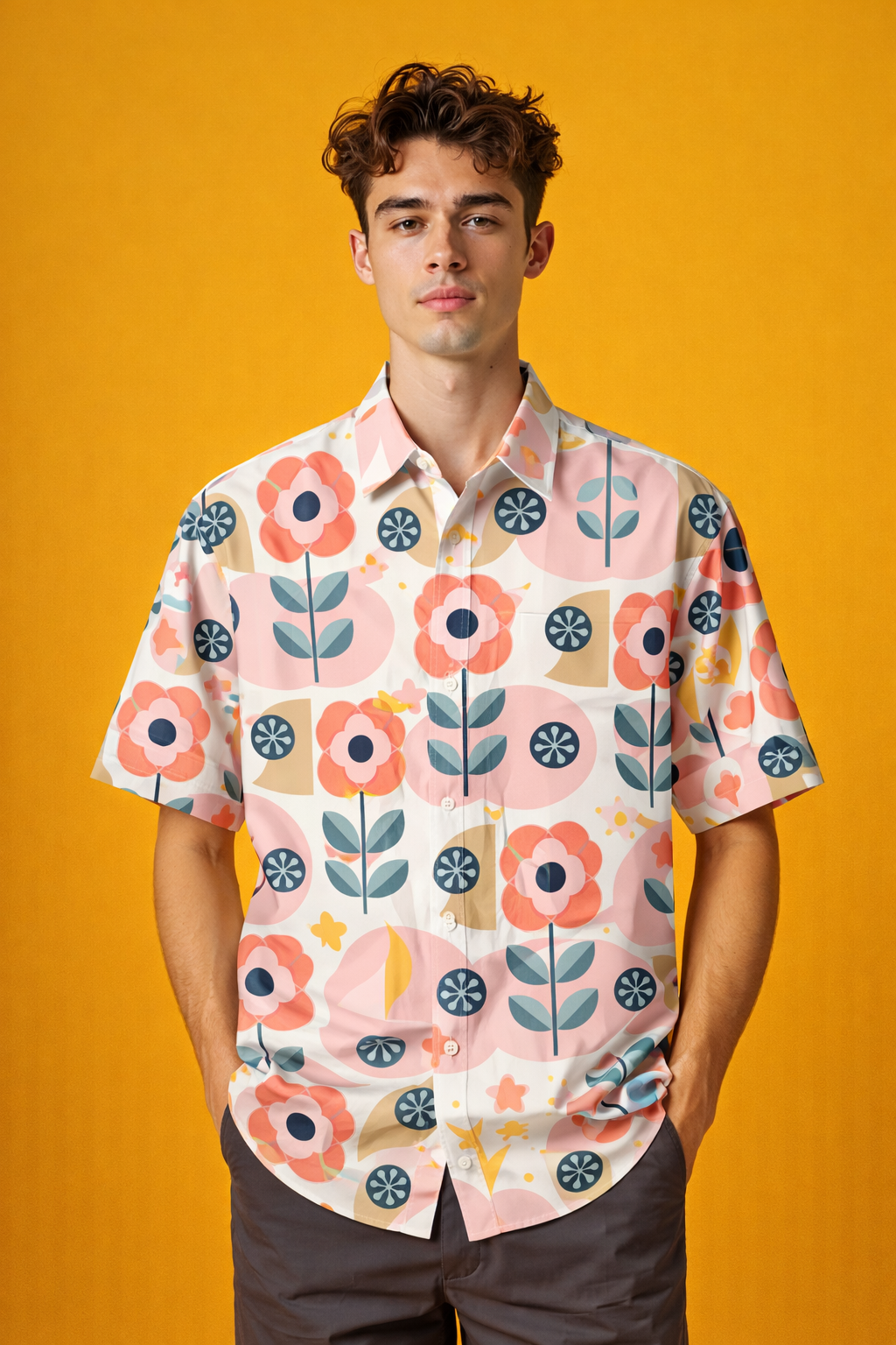 Casual style Premium Everyday Patterned All Over Print Oversized Shirt