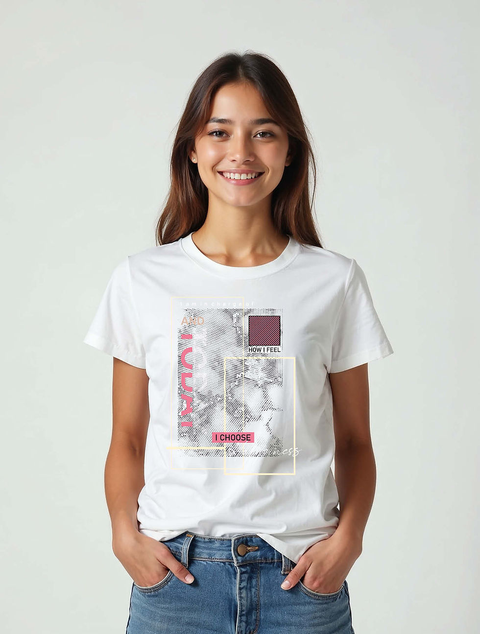 Thumbnail: i am in charge of how i feel and today i choose happiness Womens Printed T-Shirt