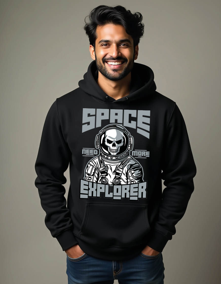 Thumbnail: space explorer Men’s Streetwear Graphic Printed Hoodie – Trendy Urban Style