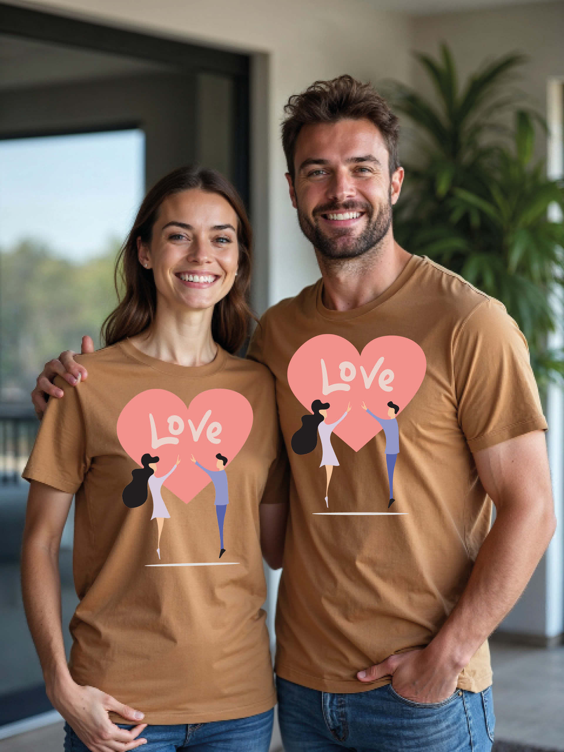 Romantic Illustration Couple T-Shirts - Valentine’s Collection | Shop Now