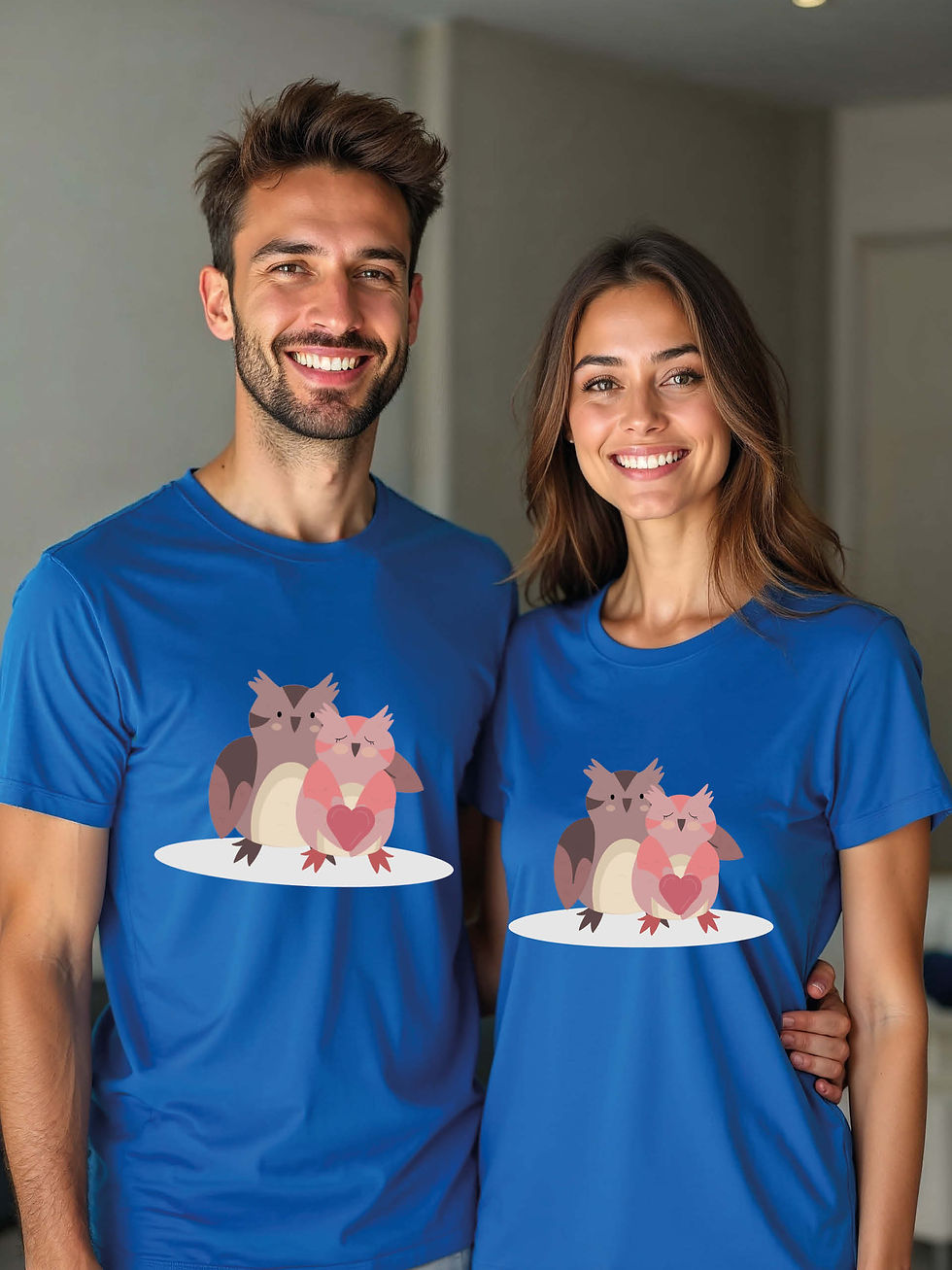 Thumbnail: Trendy Animal Couple Matching Tee Lovers Edition – Fast Delivery