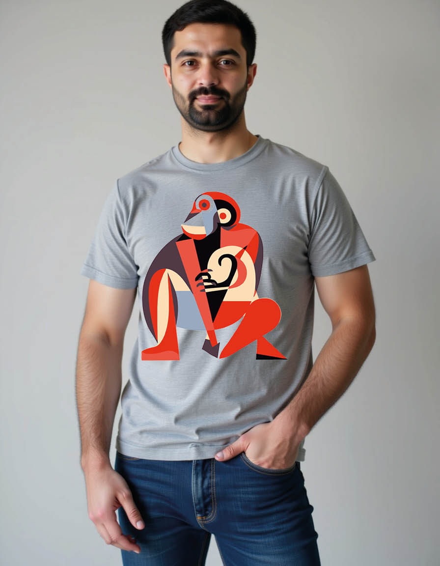 Thumbnail: monkey mens printed graphic t shirt