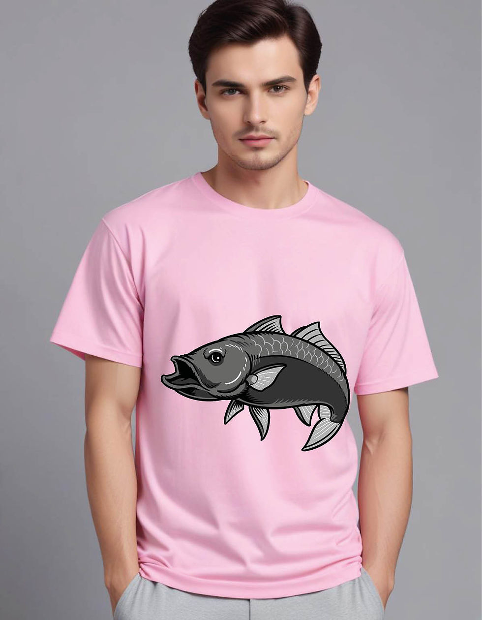 Thumbnail: fish mens printed graphic t shirt