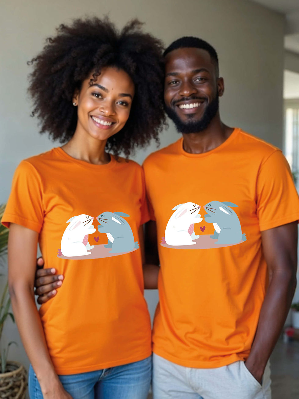 Stylish Animal Couple Matching Tee Lovers Edition – Best Price