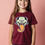 Thumbnail: One-Eyed Monster with Long Tongue Graphic Tee for Kids Casual Trendy Printed Tee