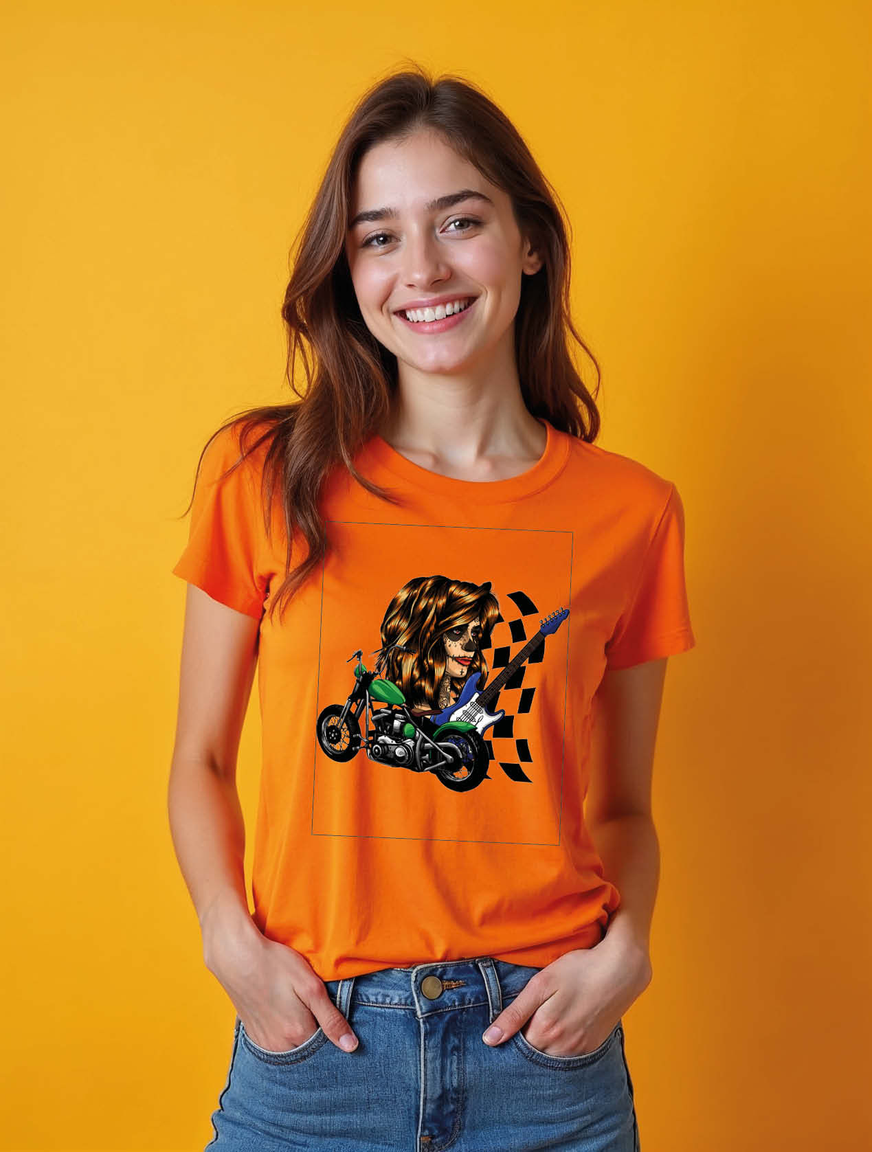 Biker Rocker Lioness Modern Women’s Graphic T-Shirt – Shop Now