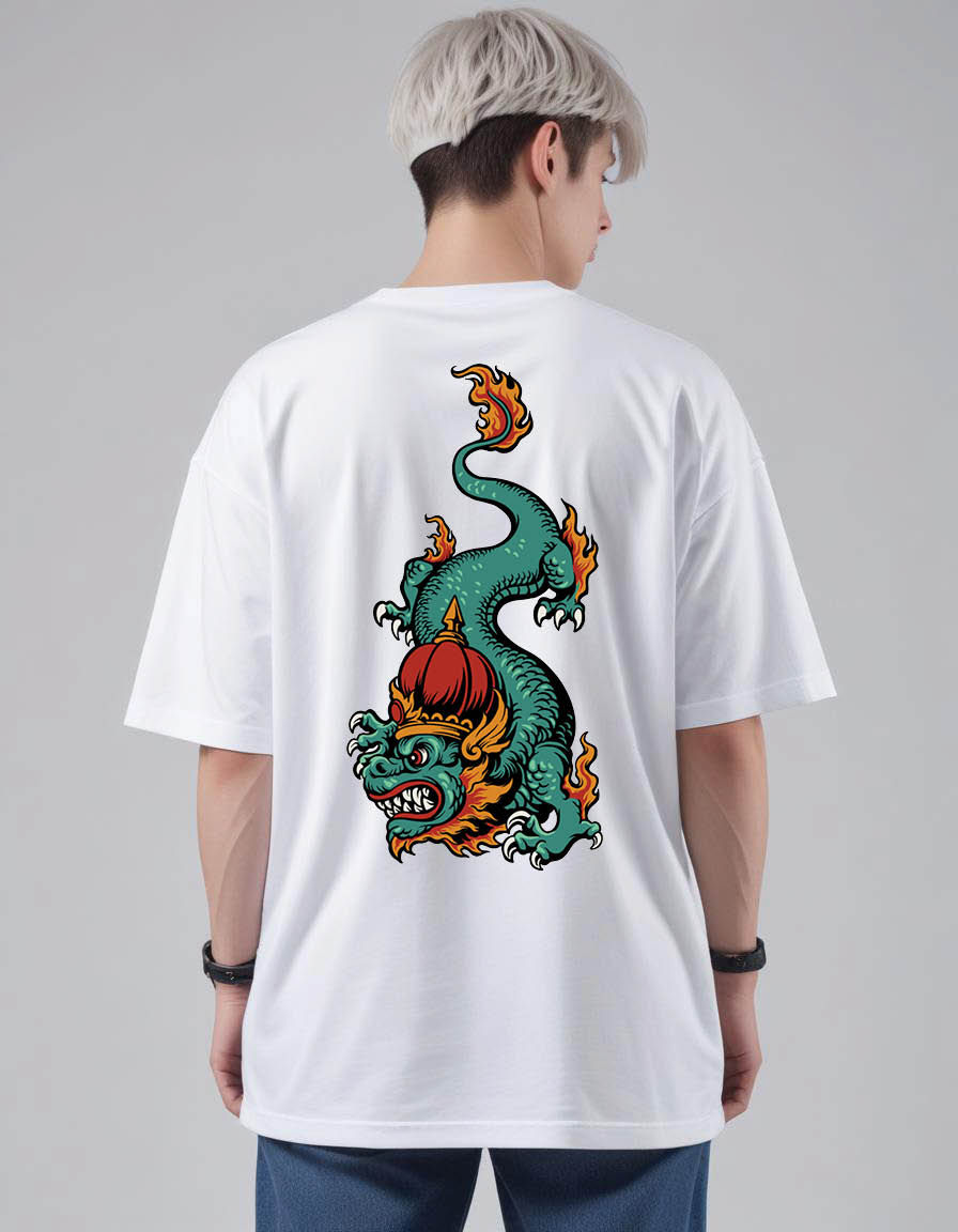Thumbnail: king dragon mens Oversized Printed t shirt
