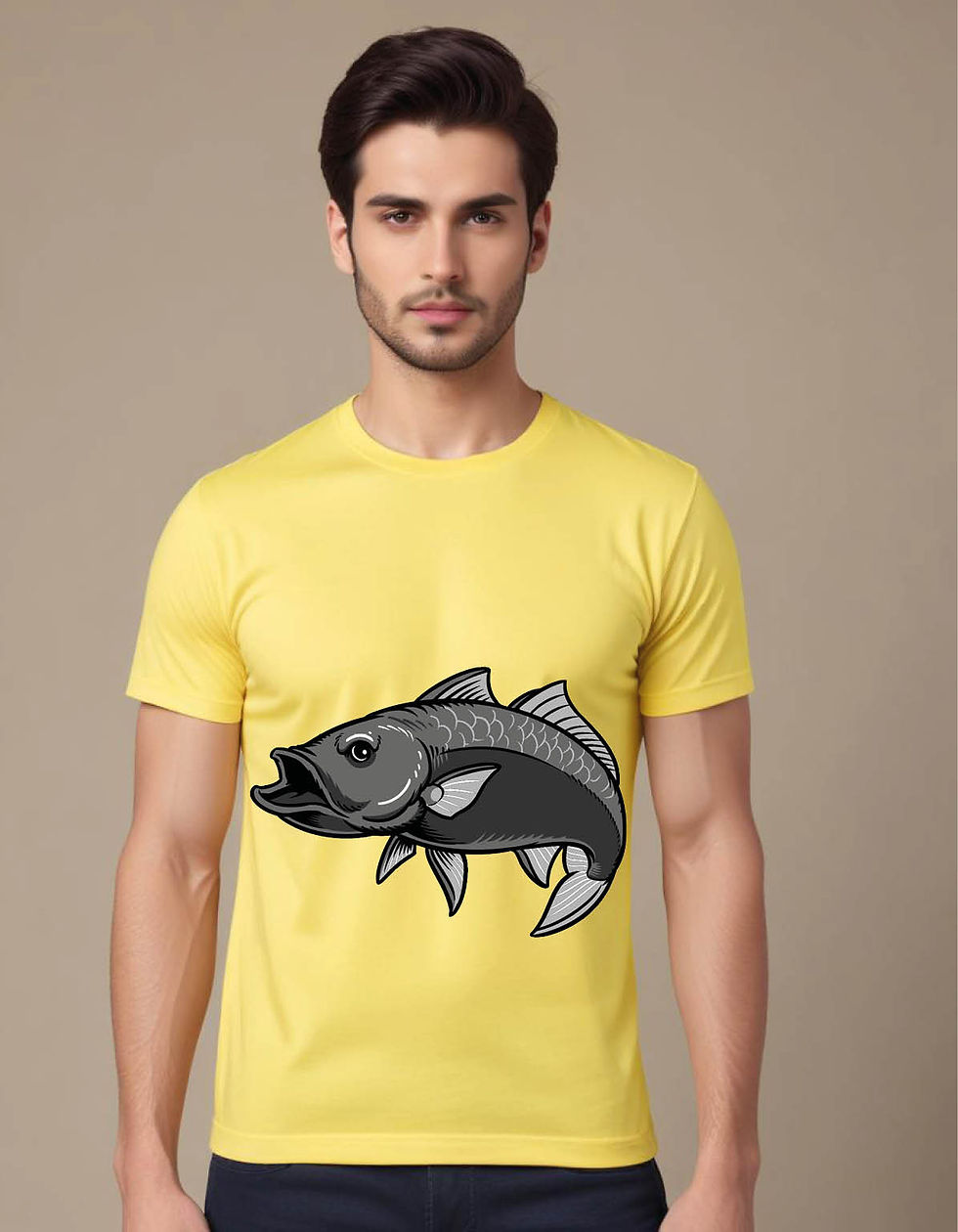 Thumbnail: fish mens printed graphic t shirt