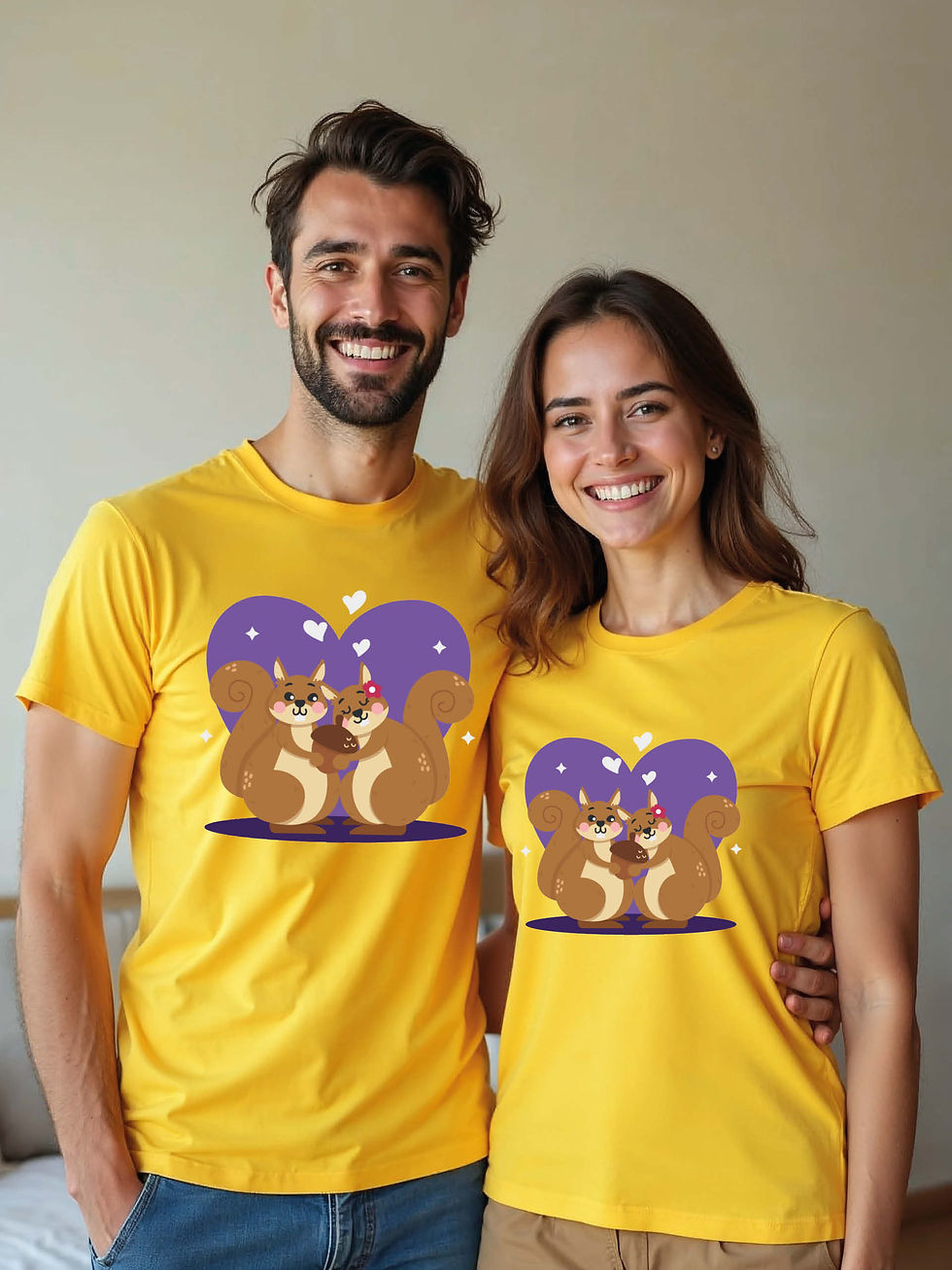Thumbnail: Trendy Animal Couple T-Shirt Lovers Edition – Buy Now