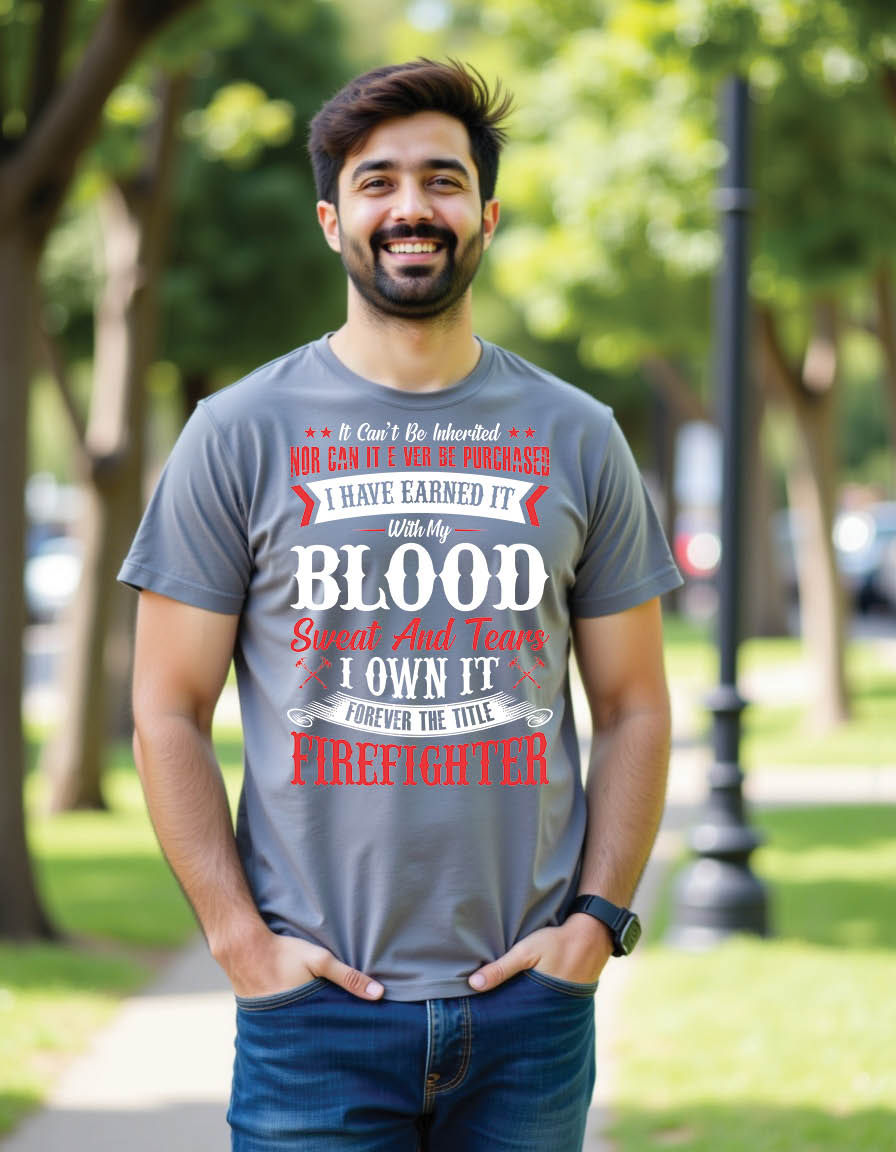 Thumbnail: firefighter quotes mens printed graphic t shirt
