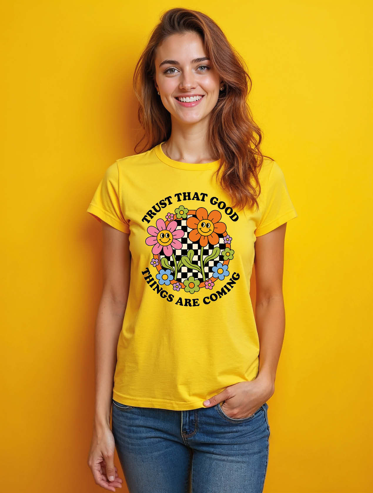 trust that good things are coming Cool Women’s Printed Graphic Streetwear Tees