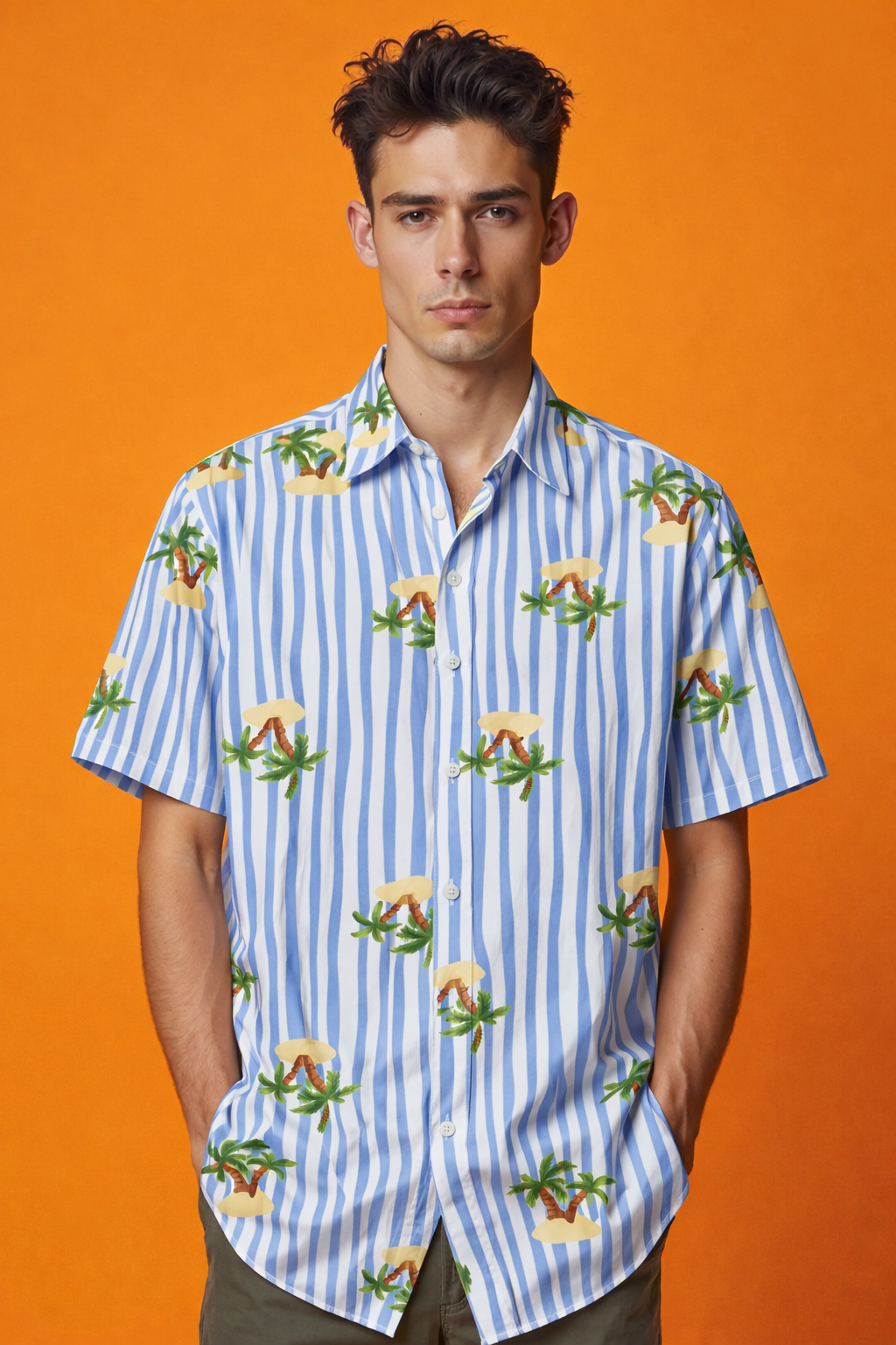 Casual style Trend Driven Urban Patterned All Over Print Oversized Shirt