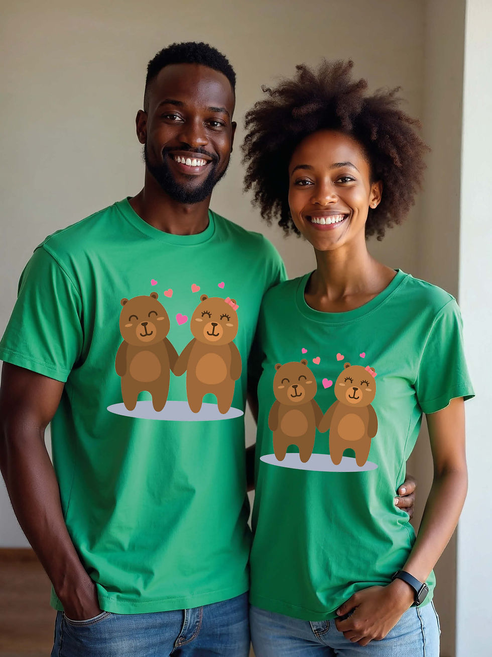 Thumbnail: Romantic Animal Couple Matching Tee Lovers Edition – Fast