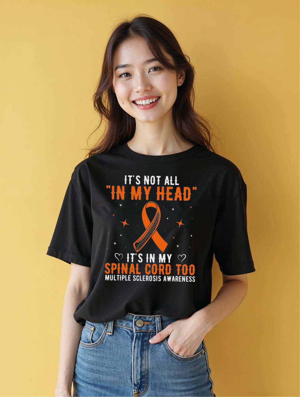 Its not all in my head its my spinal cord Urban Women’s Printed T-Shirt – Buy