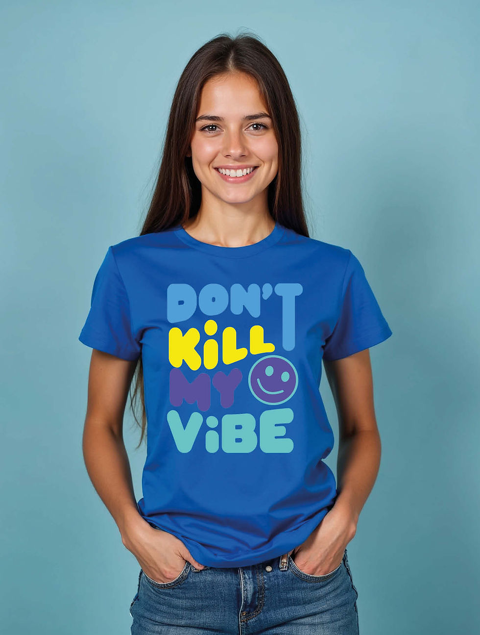 Thumbnail: don't kill my vibe Casual Women’s printed graphic T-Shirt – Best Price