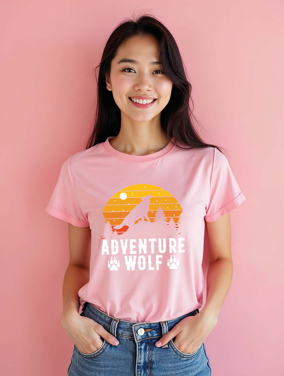 Thumbnail: adventure wolf Urban Women’s Printed Graphic Streetwear T-Shirt – Discount Offer