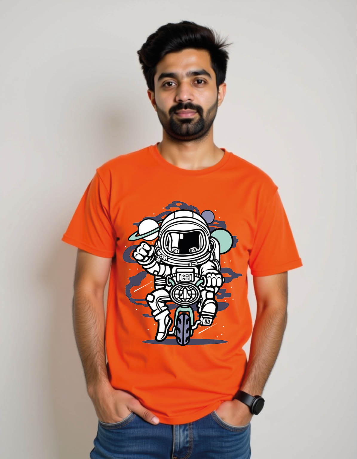 space bike mens printed graphic t shirt