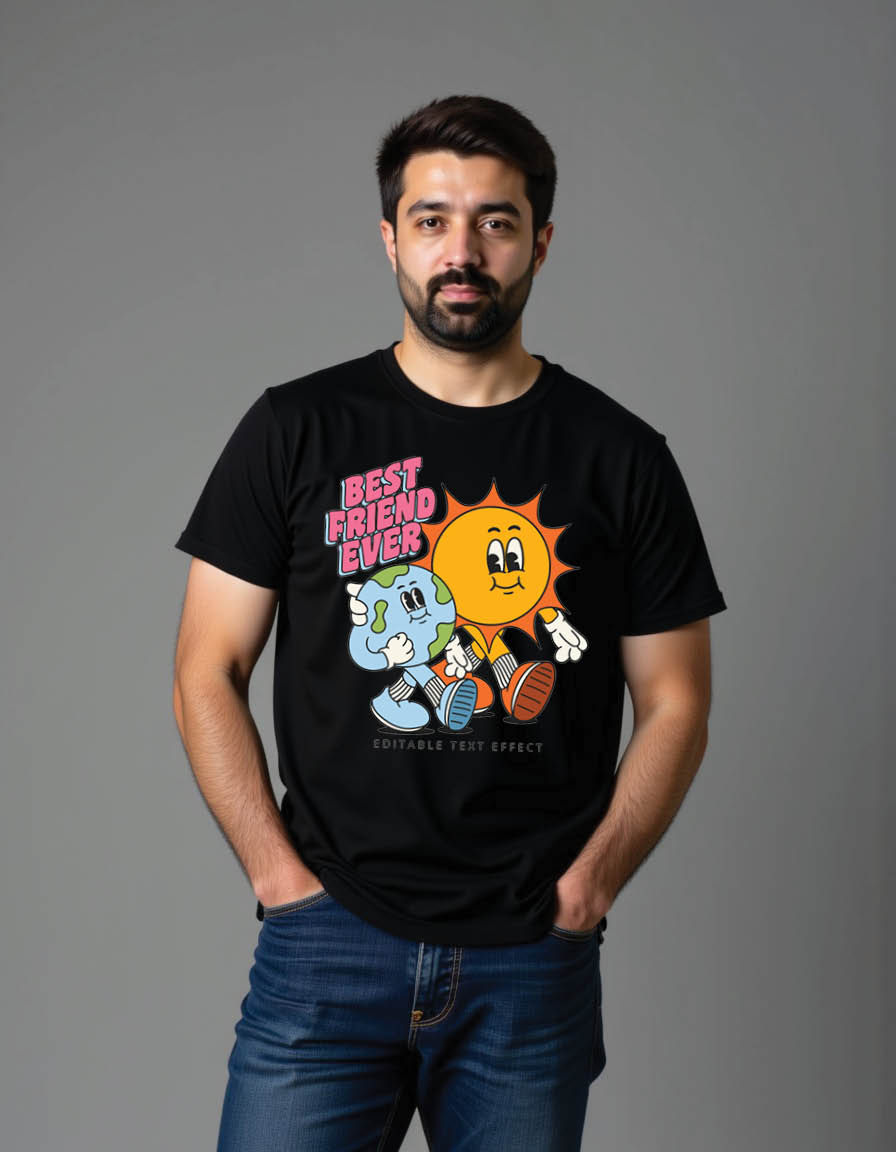 groovy sun earth mens printed graphic t shirts