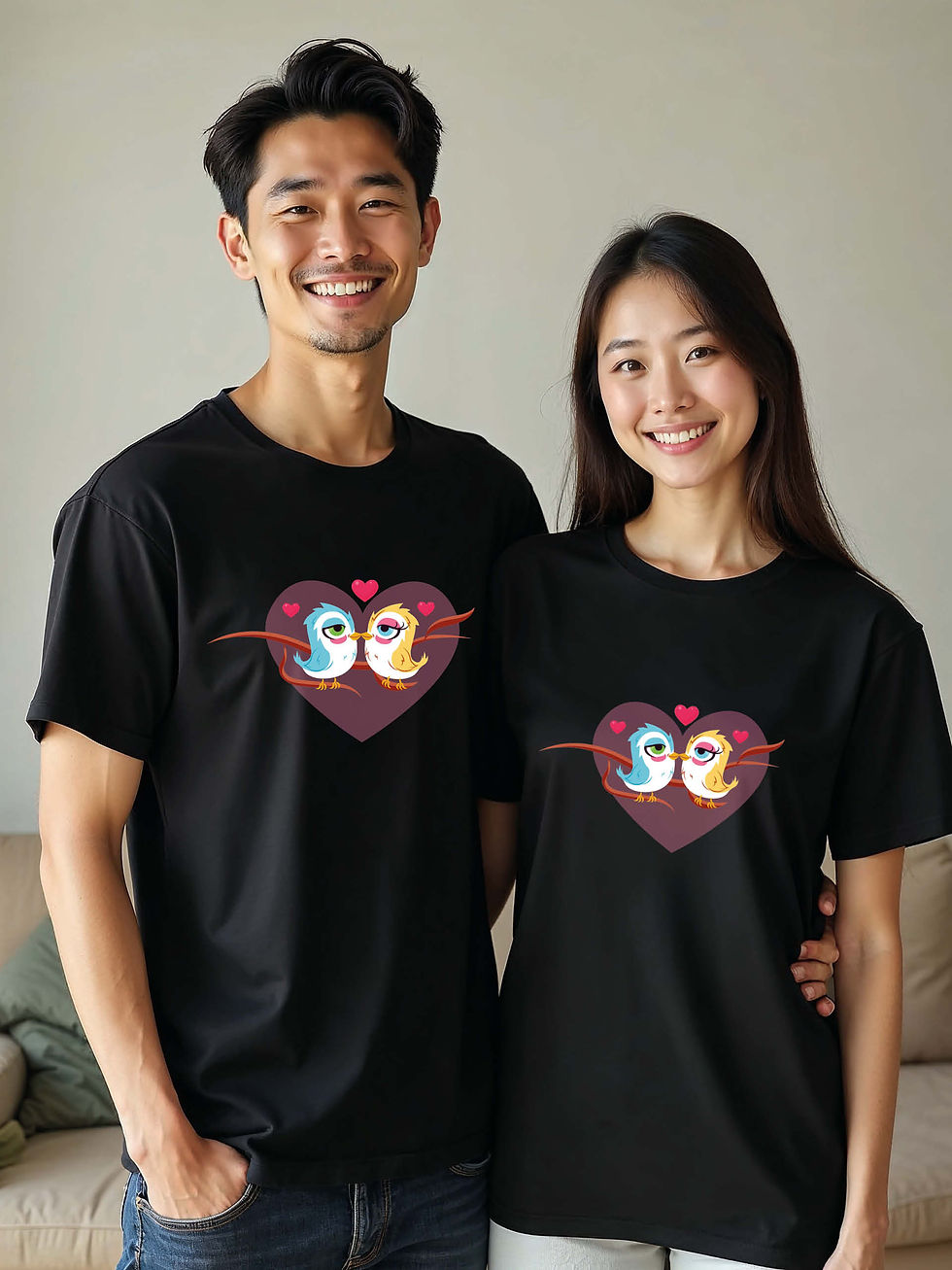 Thumbnail: Valentine’s Animal Couple Matching Tee Lovers Edition –shop