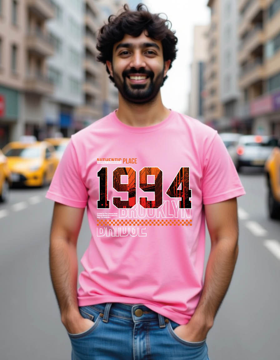 Thumbnail: authentic place bridge brooklyn vintage fashion mens printed graphic t shirt