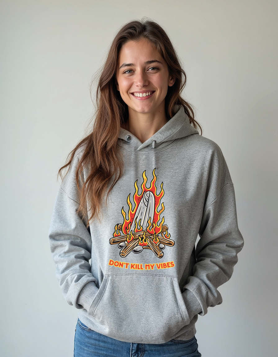 Thumbnail: don't kill my vibes Unisex Graphic Printed Hoodies for mens & womens