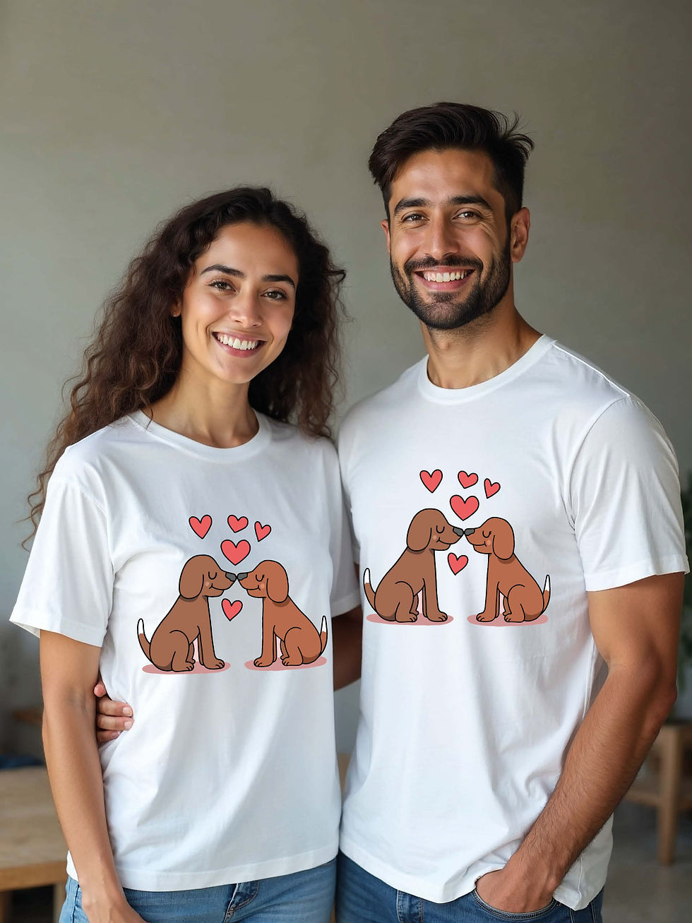 Thumbnail: Stylish Cartoon Couple Matching Tee Lovers Edition – Limited Stock
