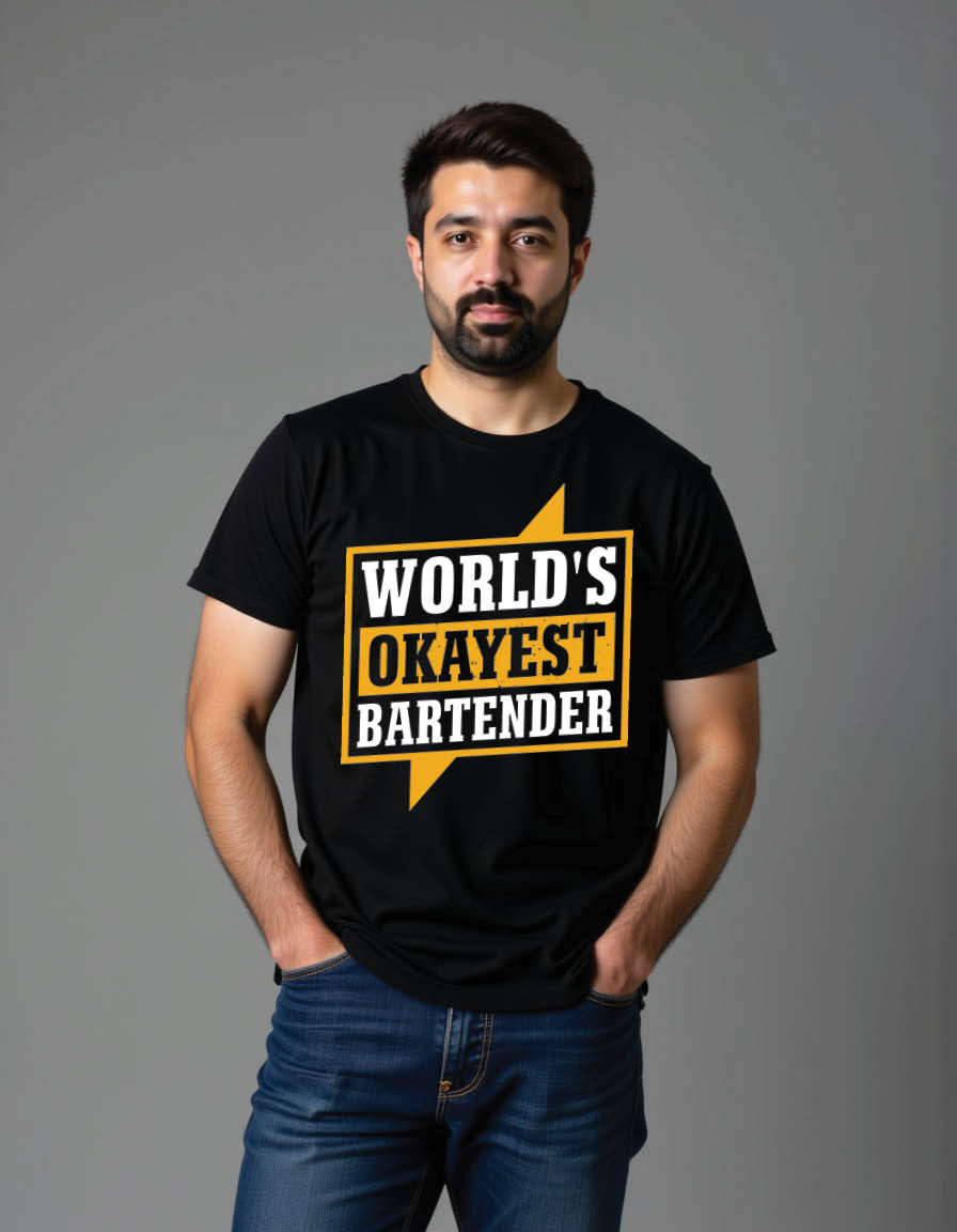 Thumbnail: world sokayest bartender quotes mens printed graphic t shirt