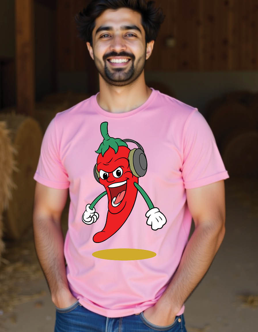 Thumbnail: hot chili mascot mens printed graphic t shirt