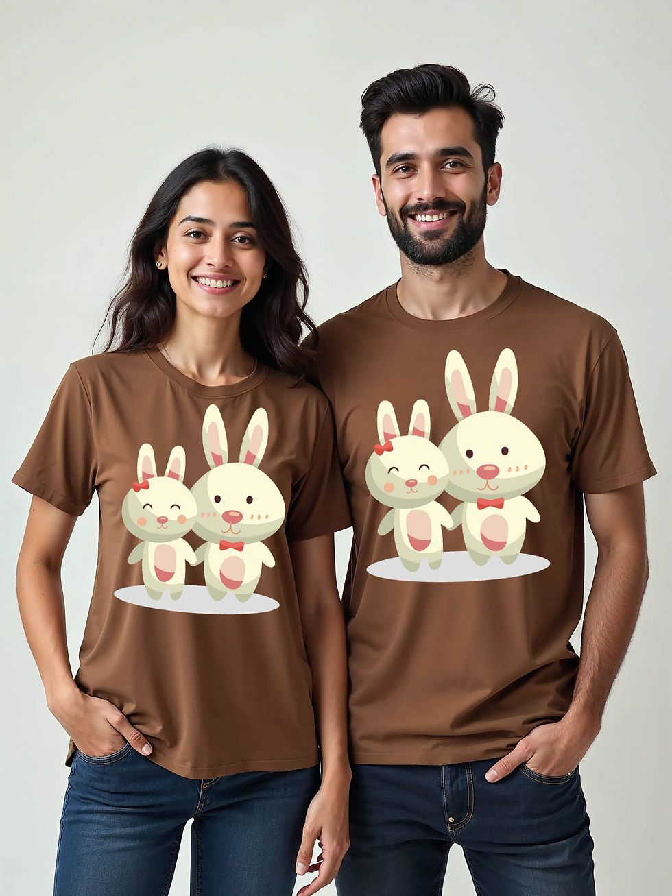 Thumbnail: Romantic Cartoon Couple T-Shirt Lovers Edition – Premium Quality