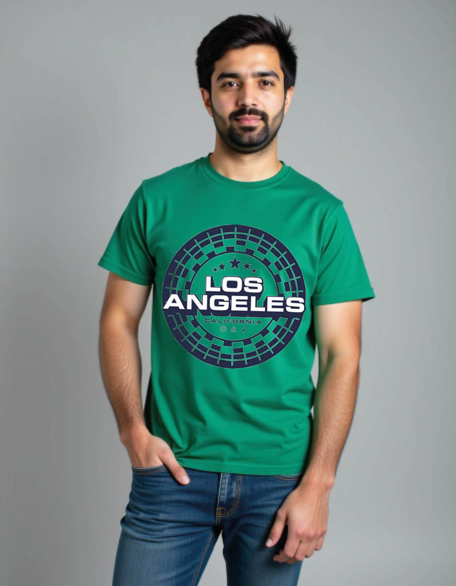Thumbnail: los angeles Everyday Wear Printed T-Shirt for Men, Women & Kids