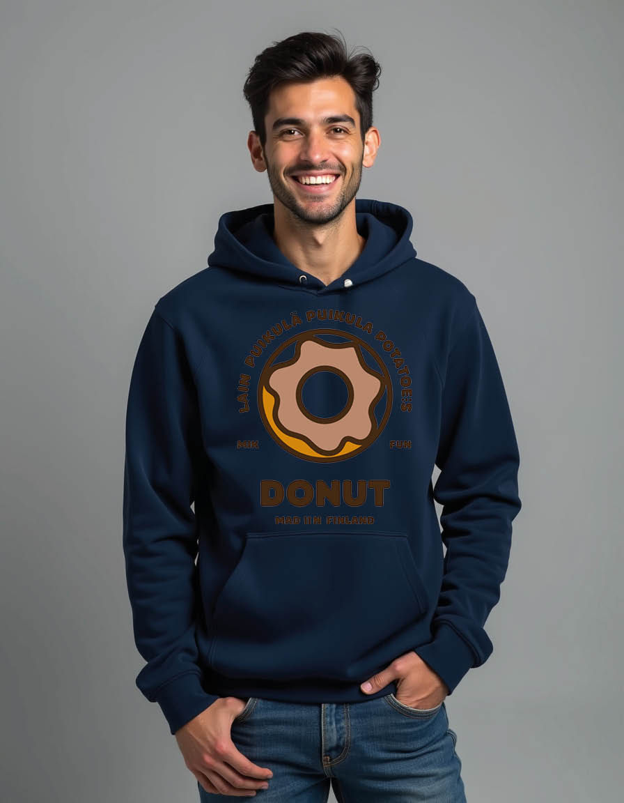 Thumbnail: donut Men’s Streetwear Graphic Printed Hoodie – Premium Graphic Printed Design |