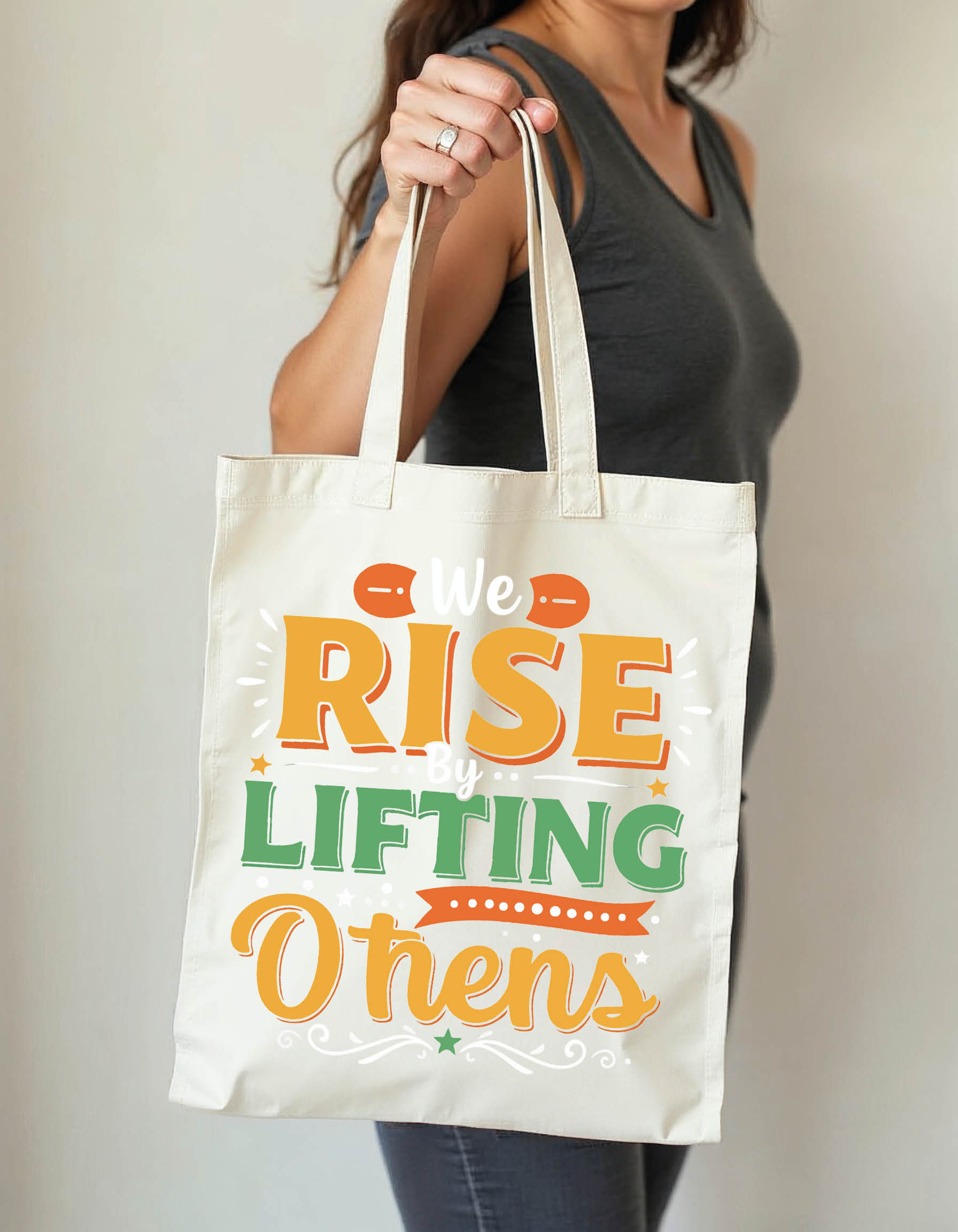 Motivational Tote Printed Bag | Eco-Friendly Cotton Tote Fast Delivery