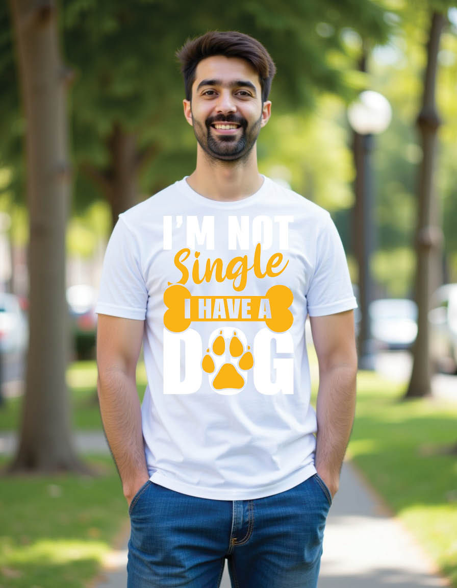 Thumbnail: im single i have dog mens printed graphic t shirt