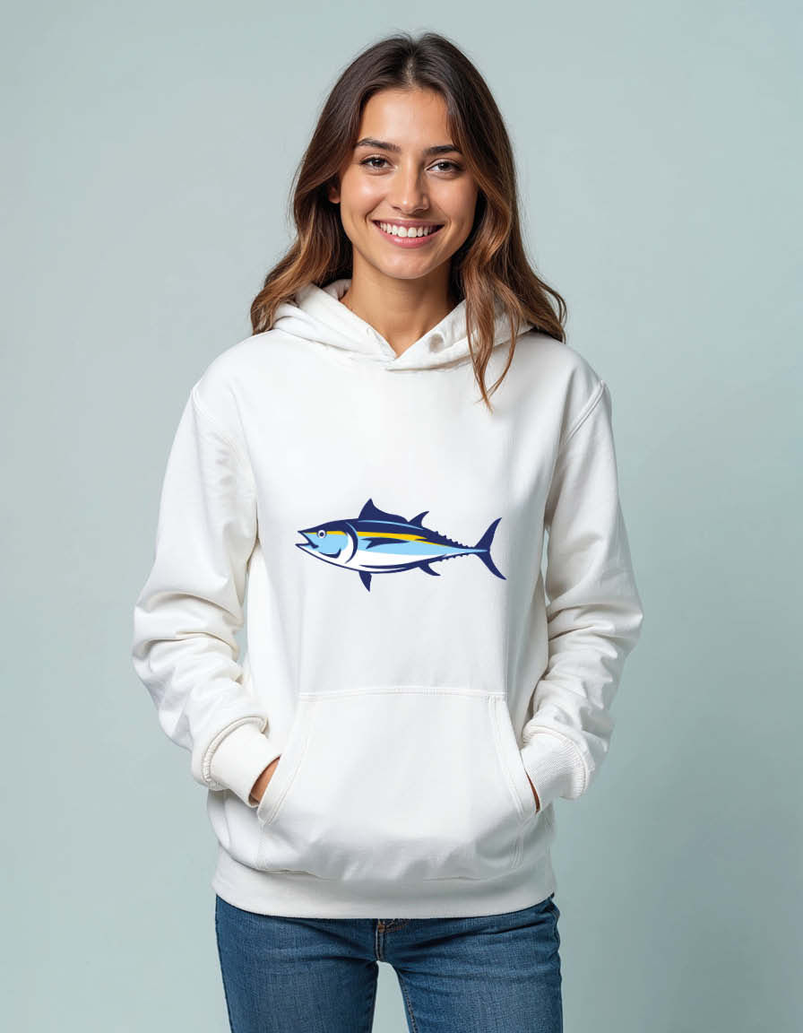 Thumbnail: The Sleek Bluefin Tuna Urban Unisex Printed Graphic Hoodies For Men & Women