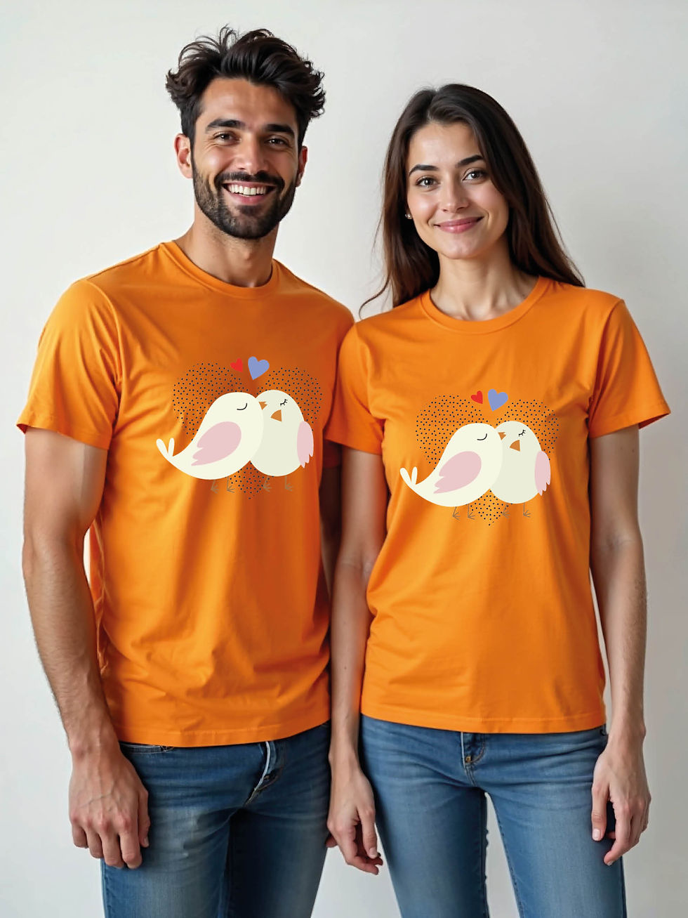 Thumbnail: Cute Cartoon Couple Matching Tee Lovers Edition – Fast Delivery