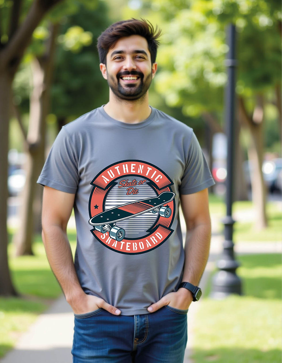 Thumbnail: racing skateboard mens printed graphic t shirt