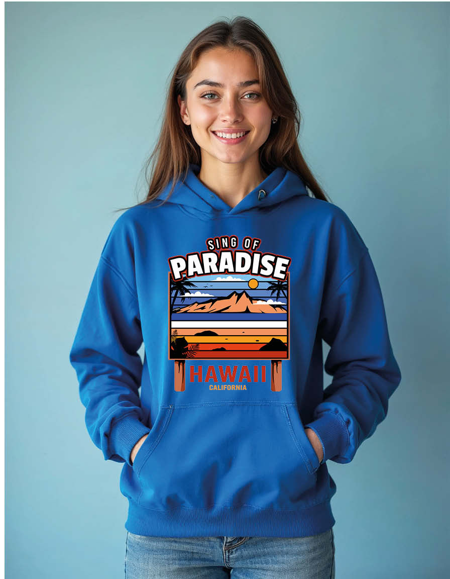 Thumbnail: Sing of paradise hawaii Unisex Printed Graphic Hoodies