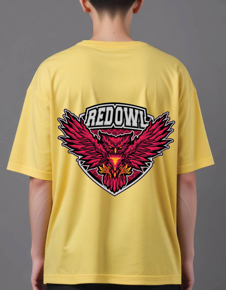 Thumbnail: red owl mens Oversized Printed t shirt