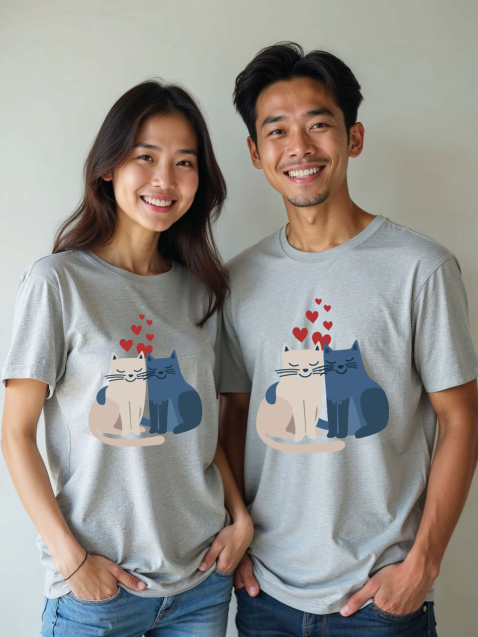 Thumbnail: Trendy Animal Couple Matching Tee Lovers Edition – Sale