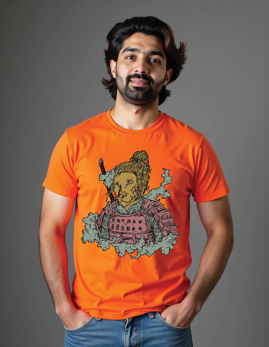 samurai mens printed graphic t shirt