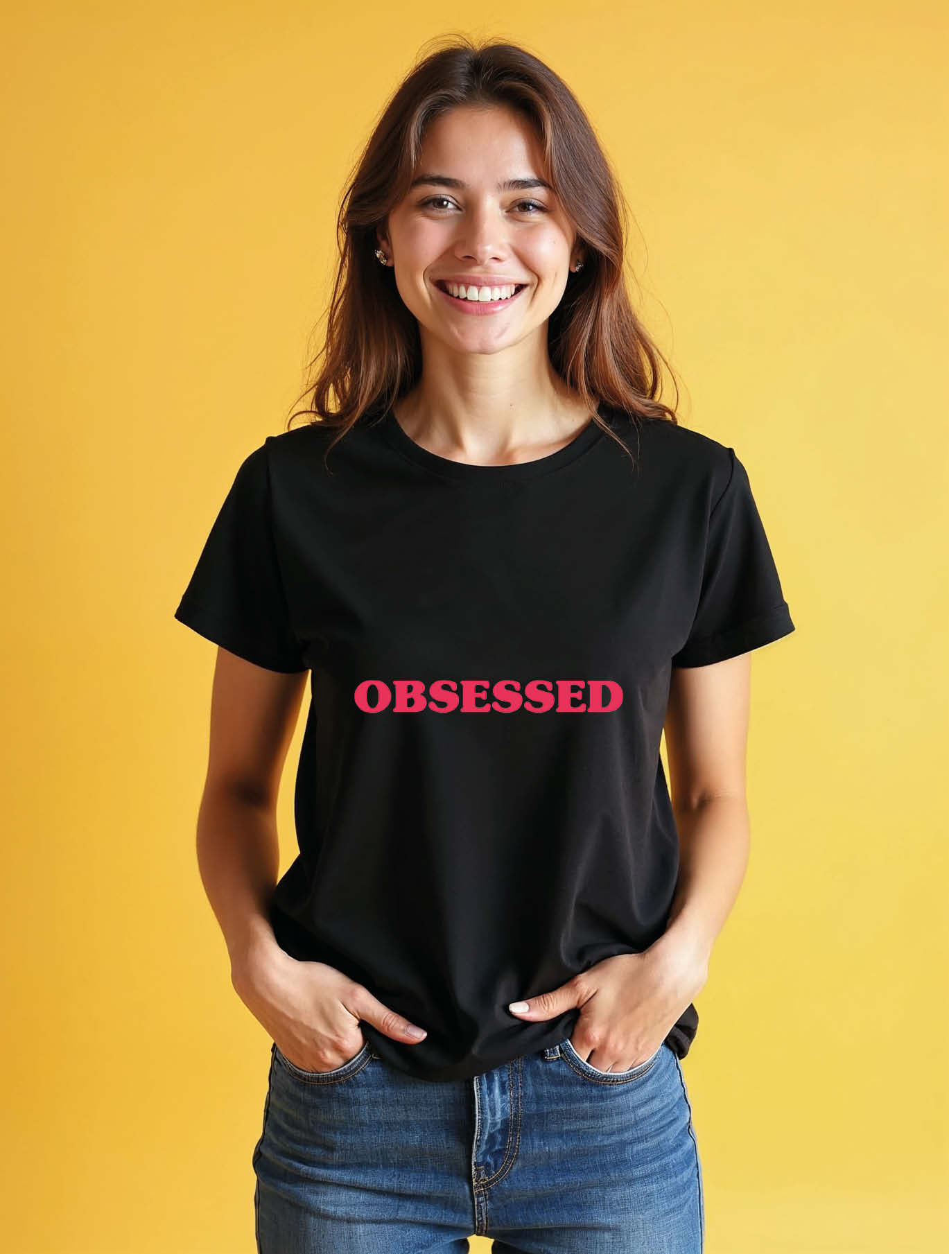Obesessed Casual Women’s Graphic T-Shirt – Premium Quality