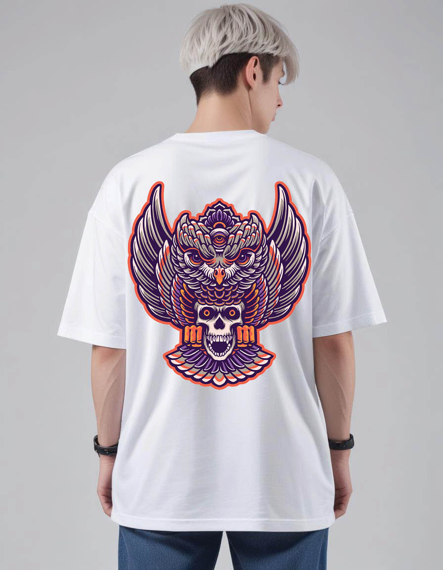 Thumbnail: mythical owl mens Oversized Printed t shirt