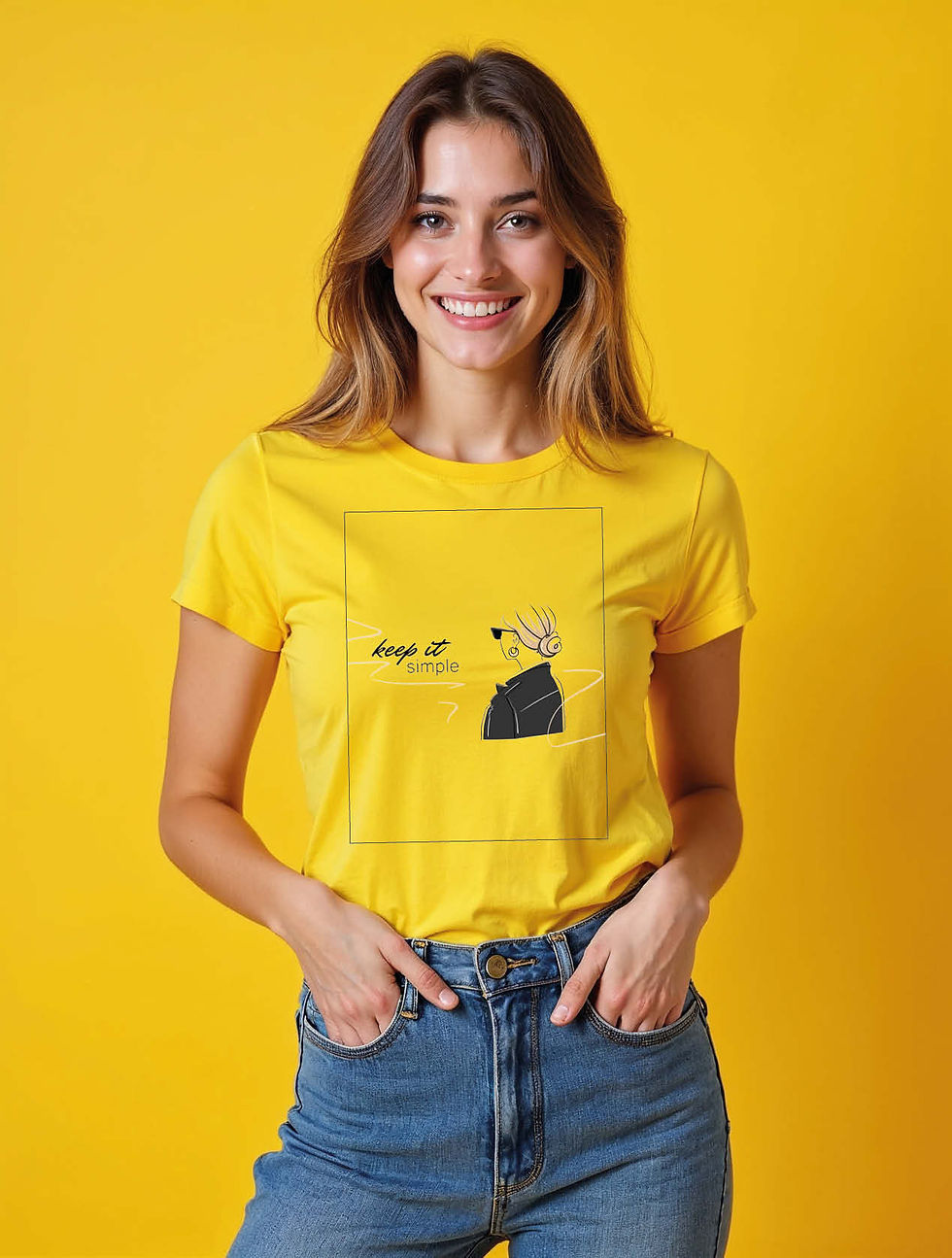 Thumbnail: keep it simple Classic Women’s Graphic Typography T-Shirt – Buy Now