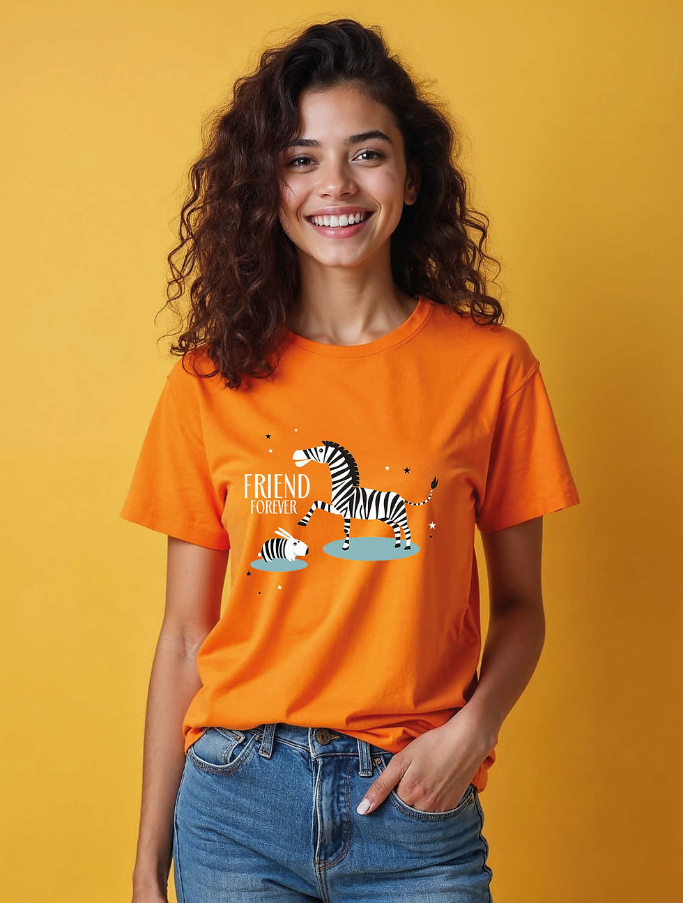 Thumbnail: friend forever Cool Women’s Printed Graphic Streetwear T-Shirt – Sale