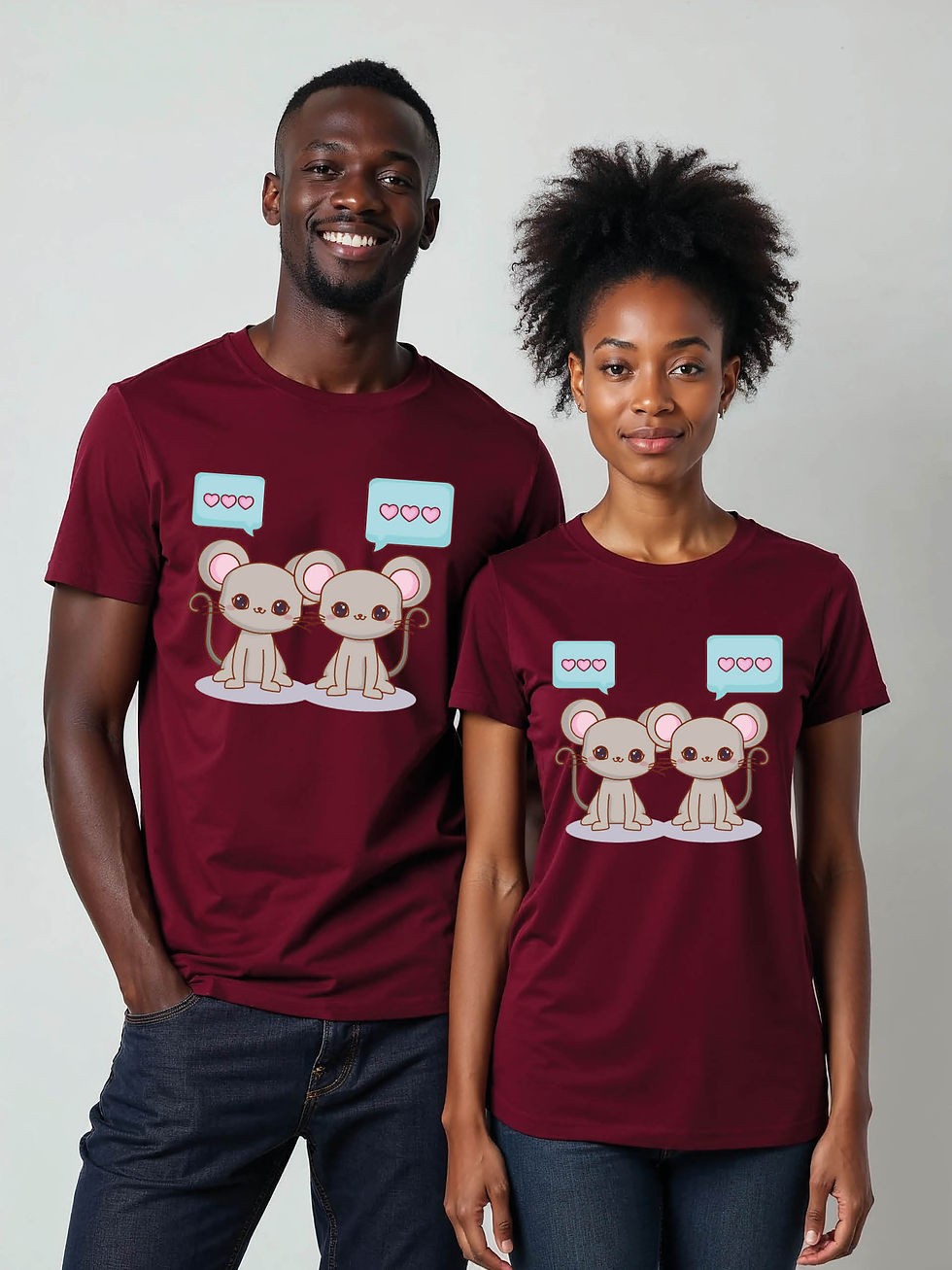 Thumbnail: Stylish Cartoon Couple T-Shirt Lovers Edition – Low Price Offer