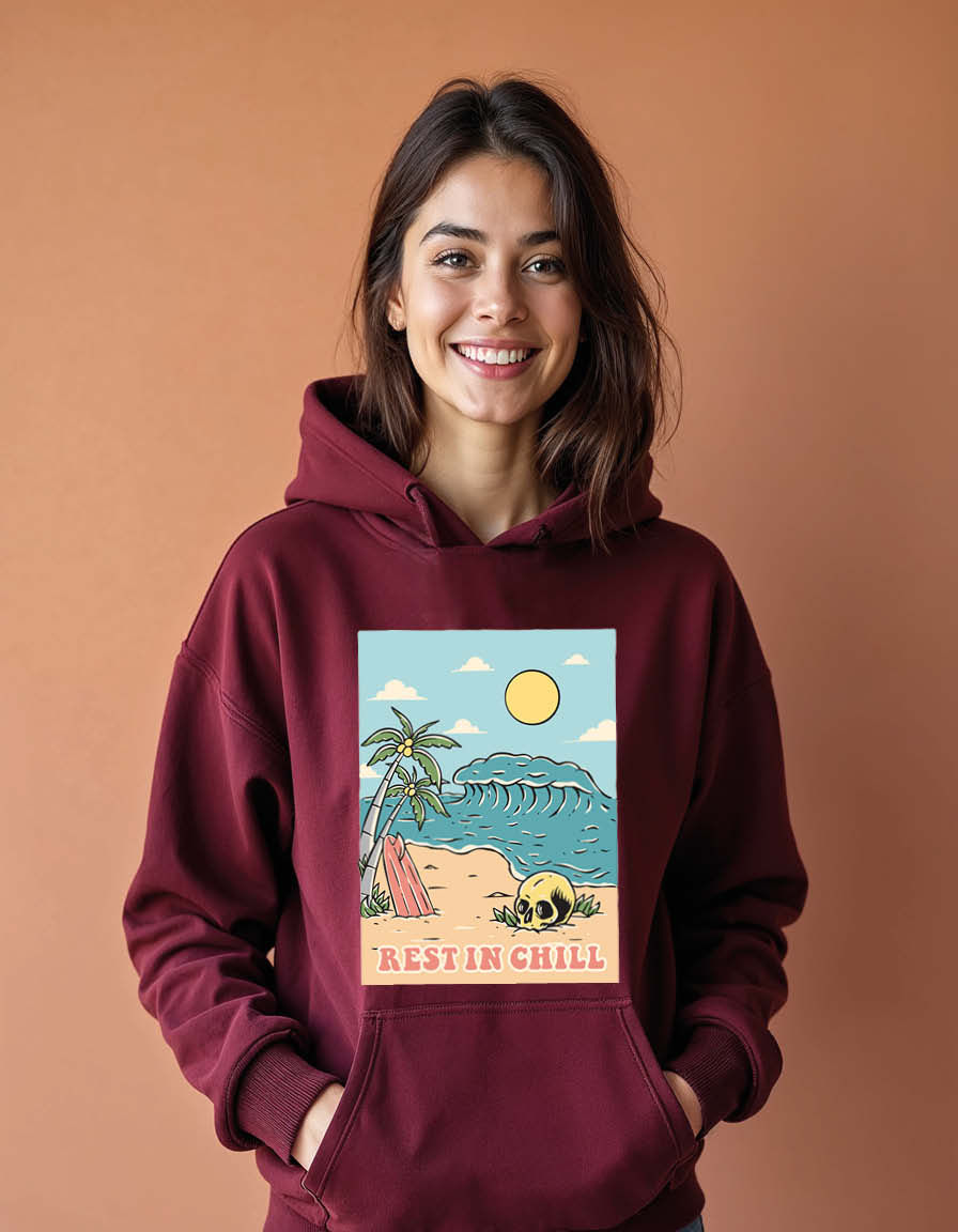 Thumbnail: rest in chill Unisex Graphic Printed Hoodies for mens & womens